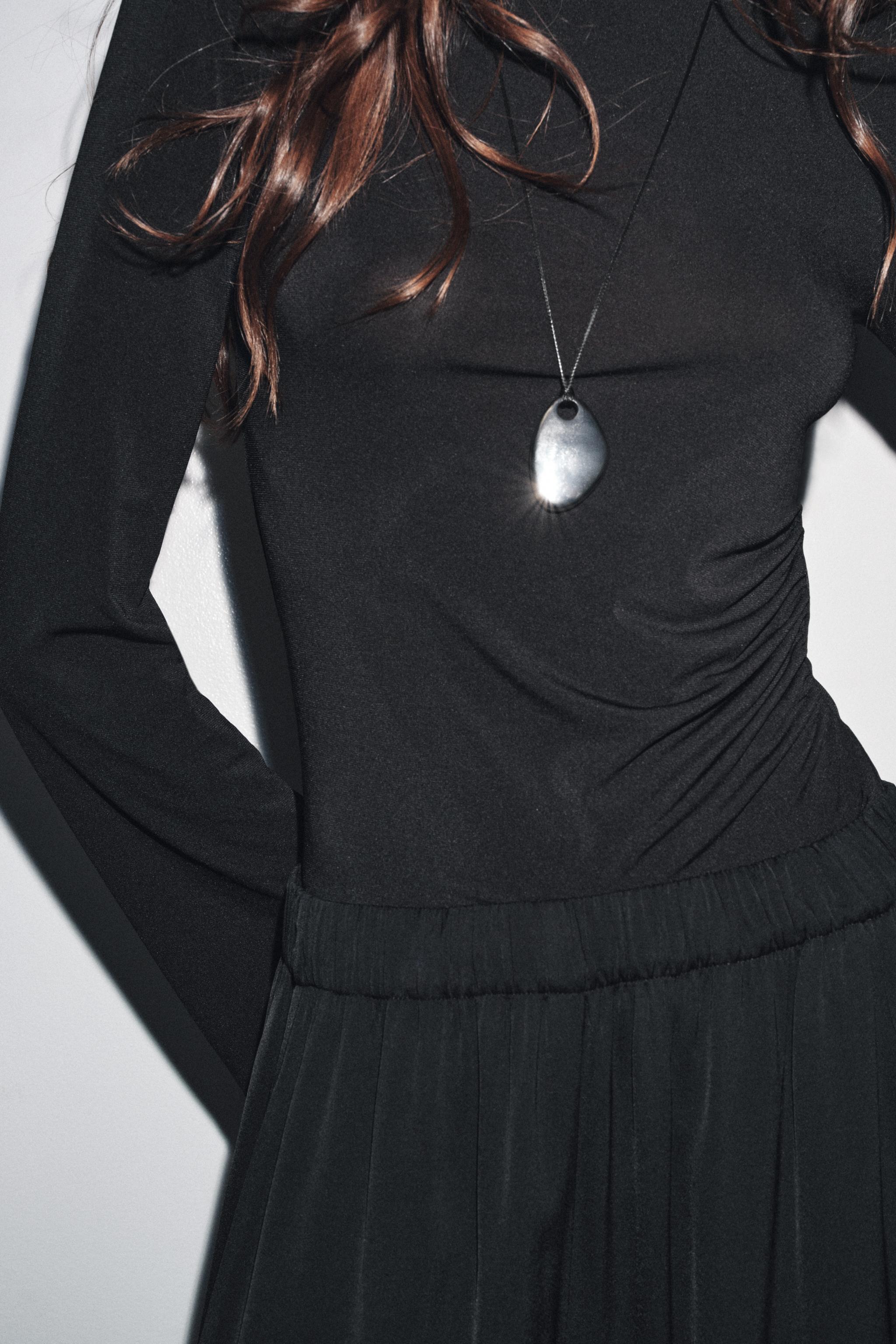 LONG SLEEVE RUCHED T-SHIRT